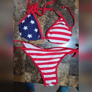 Patriotic Stars and Stripes Bikini